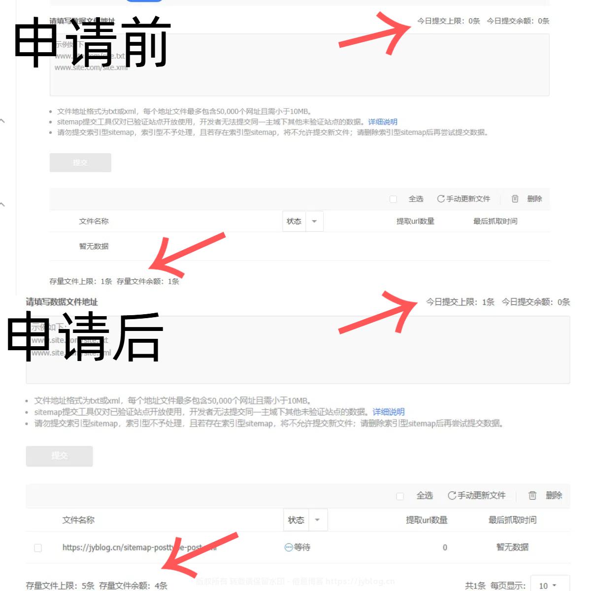 图片[1]-提高百度站长平台不能提交Sitemap的解决方法-倦意博客